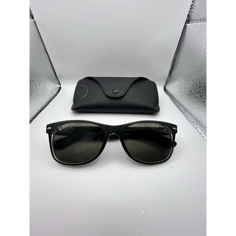 Ray-Ban RB2132 New Wayfarer Polarized Sunglasses Black/Green 55-18 145mm